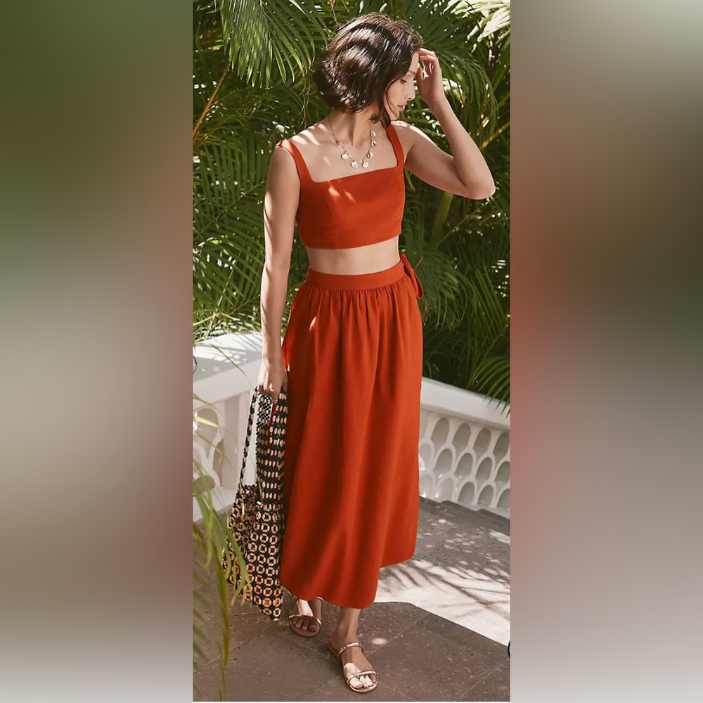 LOFT Beach Linen Cotton Maxi Wrap set - NWT